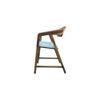 Adrasteia Solid Wood Lounge Chair In Blue Colour