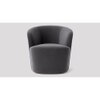 Aron Accent chair Velvet in Dark Grey Color