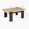 Sculpt Edge Solid Wood Coffee Table in Brown Colour