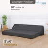 Sleep Spa Foldable 3 Seater Double Foam Fold Out Sofa Cum Bed in Dark Grey Colour