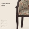 Florence Solid Wood Lounge Chair in Calico Floral Colour