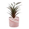 Attractive Faux Plant With Pink Ceramic Pot