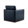 Bobby PU Leather Lounge Chair in Blue