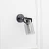 Bravo Single Light Black Wall Fitting with Smoke Glass