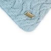 Criss Cross Mineral Blue Cotton Knitted Decorative Cushion Cover 12 x 20 Inches
