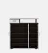 DCanape Babilonia Engineering Wood Shoe Rack Wyoming Dark Frosty White Finish