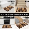 Luxe Home Macau Zigzag Bath Mat (40x60 cm)- Taupe