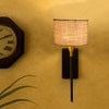 Devansh Metal Electric Wall Light in Black Colour with White Shade Count of 1 Light