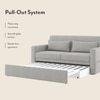 Camden 3 Seater Pull Out Sofa cum Bed In Vapour Grey Colour
