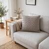 Criss Cross Smokey Grey Decorative Cushion Cover 18 x 18 Inches