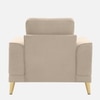 Nency Velvet 1 seater Sofa Cream