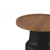 Toro Solid Wood Side Table In Dual Tone in Amber Walnut And Black Finish