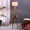 Gwyneth Grey Cotton Shade Floor Lamp