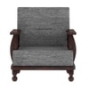 Dalton Wooden One Seater Sofa in Grey Colour