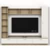Bluewud Fenily Engineered Wood Tvcabinet In European Oak & White Finish