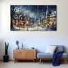 The Castle Decor Abstract Art Wall Painting Wooden Framed Digital Painting 27x48 Inch (Style 21)