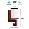 Devansh Solid Wood Electric Wall Light in White Colour with White Shade Count of 1 Light