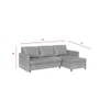 Wego 3 Seater LHS Pull Out Sofa cum Bed  in Grey Colour