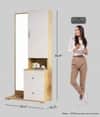 Hexa Red Wooden Dressing Table in Giant Wood and Frosty White Colour