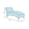 Pion Velvet Chaise Launger in Blue Colour
