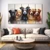 The Castle Decor Dog Wall Art Set of 5 Design 1 27x48 Inch