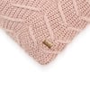 Rosa Pale Pink Cotton Knitted Cushion Cover 12X20 Inches