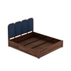 Aaram Wooden Queen Size Bed With Box Storage in Provincial Teak Finish