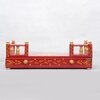 D'Dass Red Mdf and Sheesham Wooden Temple For Pooja
