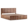 Astoria Solid Wood King Size Box Storage Bed In Teak Finish