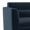 Lewis 1 Seater Fabric Sofa in Sea Port Blue Velvet Colour