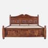 royal Solid Sheesham Wood  King Size Box Storage  Bed In Honey Oak Finish