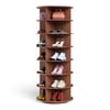 360° Rotating Shoe Rack 7-Tier in Brown – Multi-Tier Rotating Shoe Storage Stand