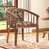Bella Solid Wood Lounge Chair Finish Teak with Chintz Floral Colour