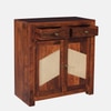 Sheesham Wood 2 Door 2 Drawer Sideboard In Honey Oak Finish