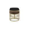 Benton Nesting Black Glass Coffee Table Set With 2 Stools In Gold Finish