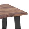 Aquila Live Edge Rectangular Solid Wood Coffee Table In Finish Teak