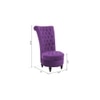 Piece Solid Wood Accent Chair in Purple Colour