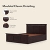 Fidora Solid Wood King Size Hydraulic Storage Bed In Mahogany Finish
