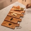 Ireka Home Earthstone Acacia Wood Serving Board Set – Set of 4