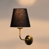 Devansh Metal Electric Wall Light in Gold Colour with Black Shade Count of 1 Light