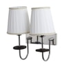 Eliante Cloth Shade Wall Lights Mild Steel & Fabric Material Silver, Chrome & White Finish