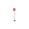 Melina Orange Fabric Floor Lamp with Black Iron Base