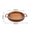 Ireka Home Anugraha Wooden Serving Tray with Iron Handles – Small