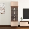 Sydney Modular Wall-Mounted Shelf in Beige High Gloss