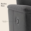 Jenson Fabric One Seater Manual Recliner in Urban Grey Colour