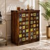Rangrez Sheesham Wood Bar Cabinet in Provincial Teak Finish