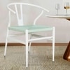 Sigma Wishbone Table Set with 1 Table and 2 Chairs in Ivory White
