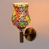 Devansh Metal Electric Wall Light in Gold Colour with Multi Shade Count of 1 Light