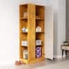 Hexa Red Wooden 1 Door Wardrobe with Hanging Space in Giant Wood and Frosty White Colour