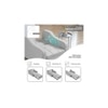 Alysha 1 Seater Fold Out Sofa cum Bed  in Light Grey Colour